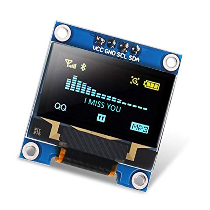Modulo display lcd oled 0.96" 128x64 12c iic amarillo y azul