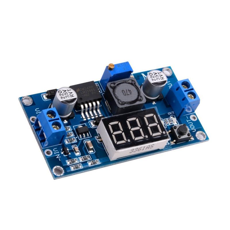 Lm2596 modulo dc-dc ajustable step-down 4~40v a 1.3~37v con display