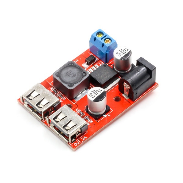 Modulo dc-dc step-down dual usb 6-40v a 5v/3a