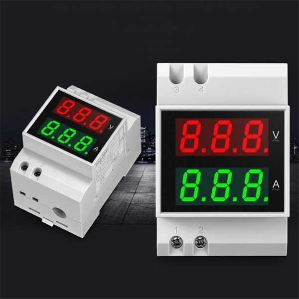 D52-2042 voltimetro + amperimetro 200-450v ct-200a carril din