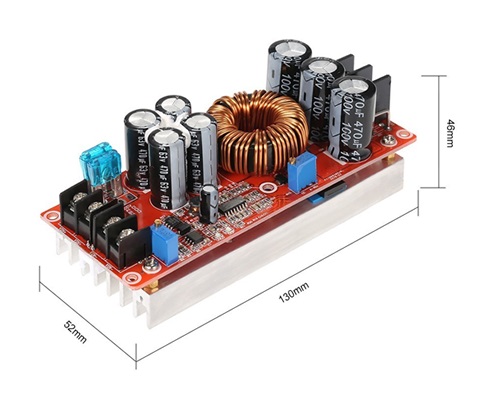 Dc-dc aumentador 1200w/20amp.  voltaje y corriente constante