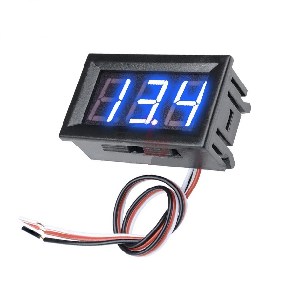 Voltimetro digital color azul 3 digitos 0.56"  0-100vdc