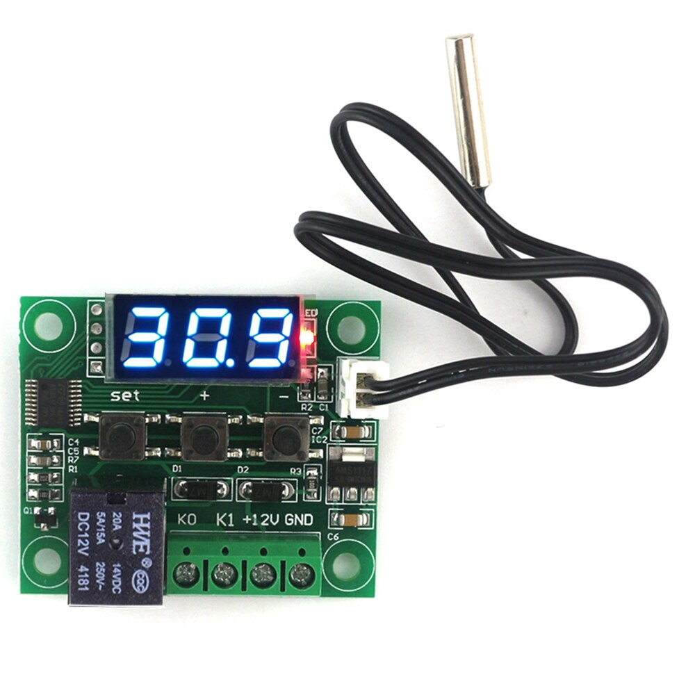 Xh-w1209 dc 12v modulo mini controlador de temperatura con sensor y display