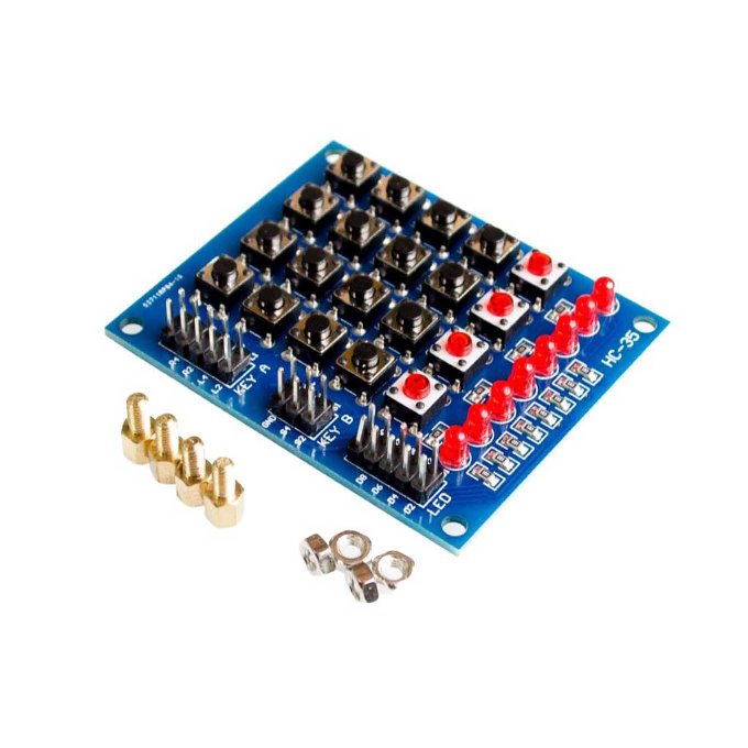 4x4 teclado matrix con 8 led hc-35 
