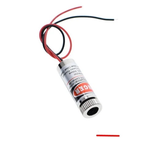 Diodo láser rojo de 650 nm y 5 mw con salida de línea 
