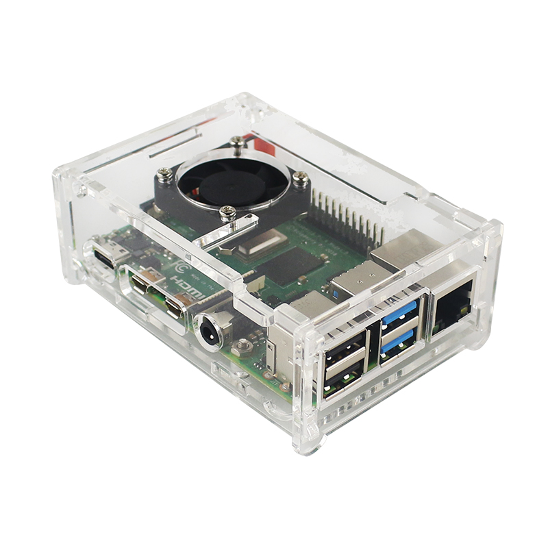 Carcasa acrilica transparente para raspberry pi 4 