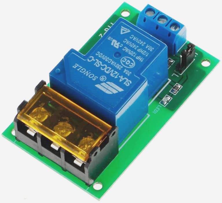 Modulo rele 12vdc/30a 1 canal high/low level trigger