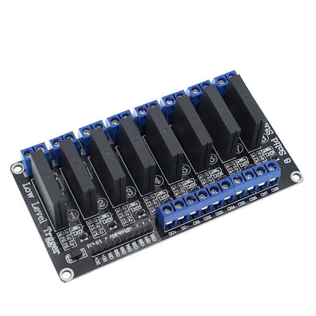 Modulo rele estado solido 5vdc de 8 canales 