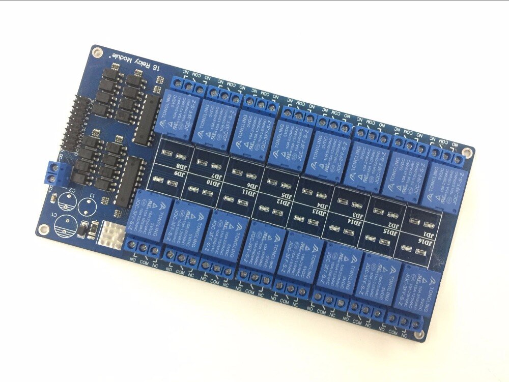 Modulo rele 5vdc de 16 canales para funduino/arduino