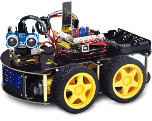 Ks0470  kit coche 4wd v2.0 multifuncional con bluetooth basado en arduino
