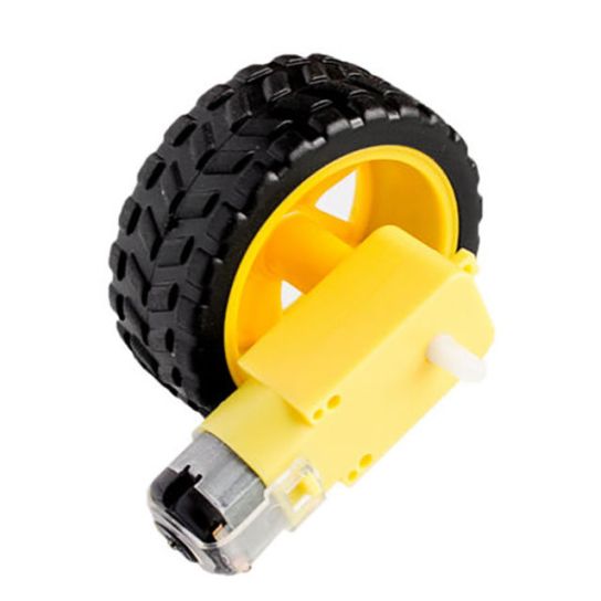Kit motor reductor + rueda de 65mm  para coche robot
