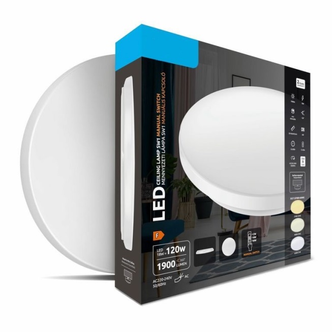 Downlight superficie led 18w, 3cct (2700k,4000k,6500k) 