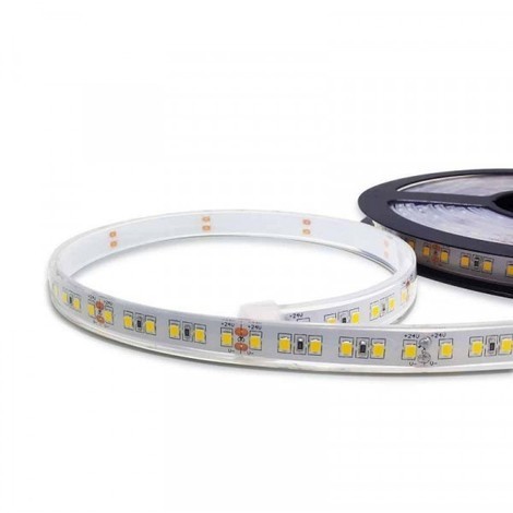 Smd2835 tira led 120led/mt, dc24v 14.4w/mt, 3000k, cri>90, ip67