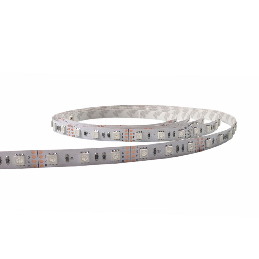 Smd5050 tira led rgb 60led/mt, dc12v, 14w, ip20, 