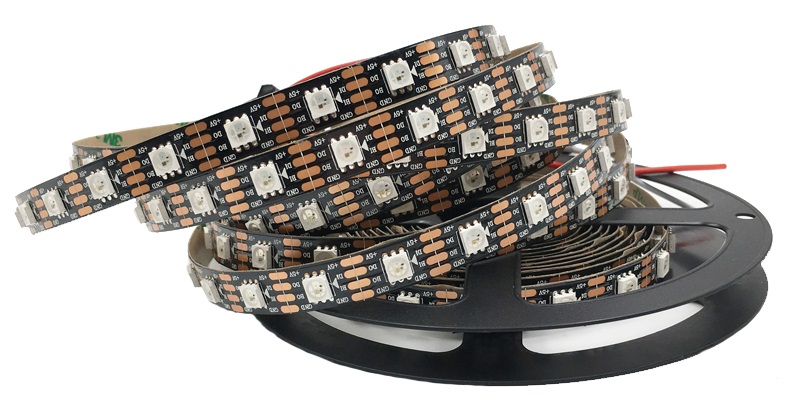 Smd5050 ws2813b rgb tira led pixel/inteligente 60led/mt dc:5v 18w/mt, ip20  
