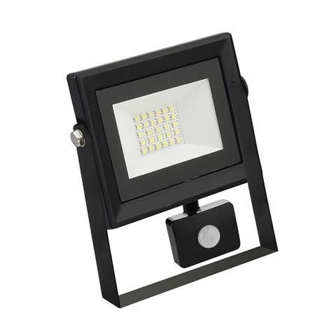 Proyector plano led con sensor pir 20w, 6500k, 1600lm, ip65, 220vac