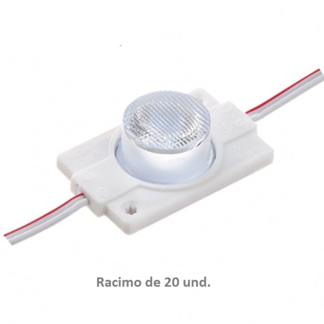 Smd3030 modulo led edgelight lateral dc12v/1.5w,125lm, ip67 46x29x16mm (samsung)