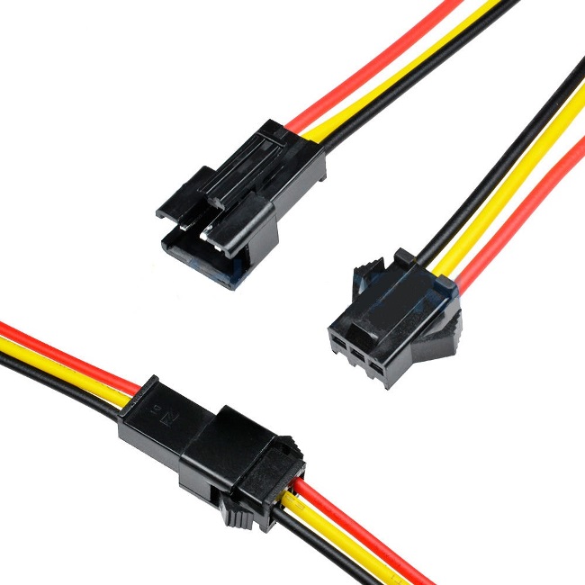 Cable 3 vias 30cm conexion con conectores jst macho-hembra