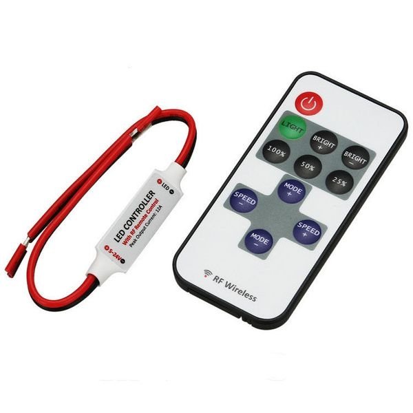 Controlador rf monocolor tira led 12/24v