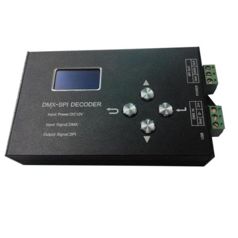 Dmx-201 dmx-spi decoder con lcd 12vdc