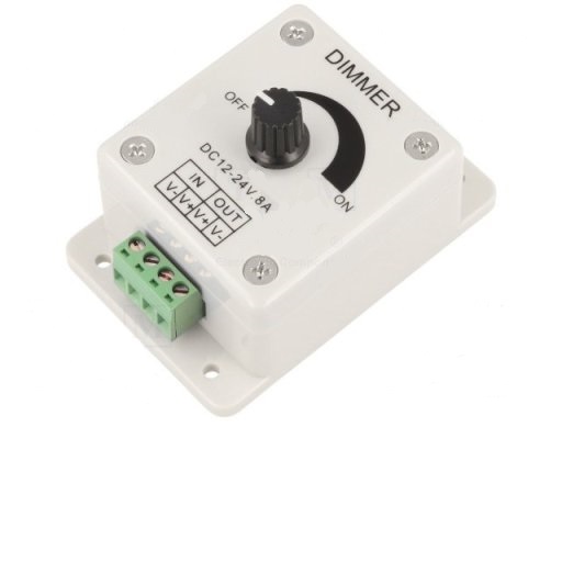 Controlador manual  dimmer monocolor 1 canal 12/24vdc 96/192w
