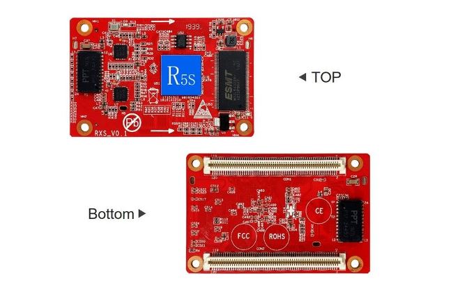 Hd-r5s tarjeta receptora dedicada 256x512 píxeles (huidu)