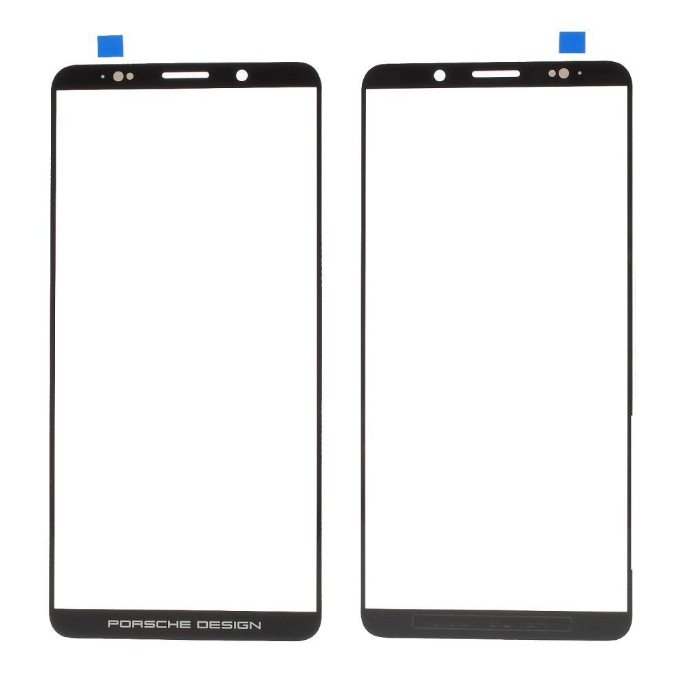 Huawei mate 10 porsche design - negro // lente de cristal de pantalla frontal exterior oem