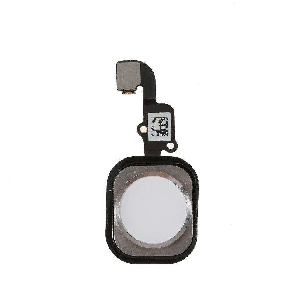 Iphone 6 / 6 plus - blanco // tecla de inicio botón de huella dactilar con junta de anillo de goma