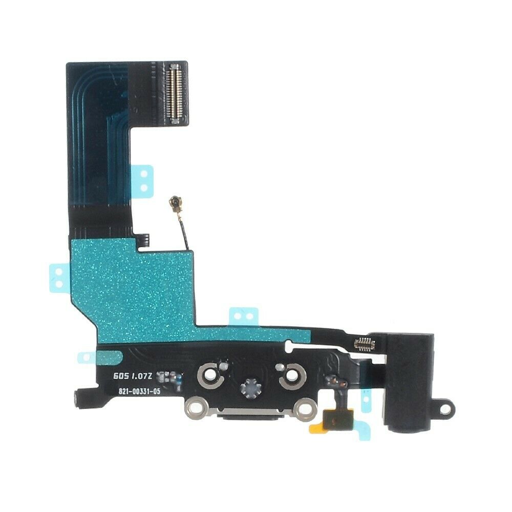 Iphone se - negro // cable flexible del puerto de carga oem