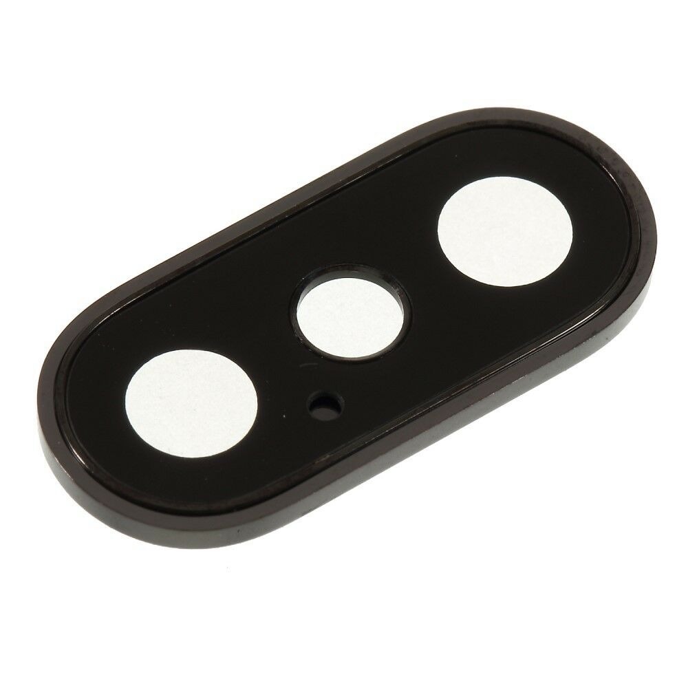 Iphone xs 5.8 pulgadas / xs max 6.5 pulgadas - gris // cubierta de anillo de lente de cámara trasera oem con lente de vidrio