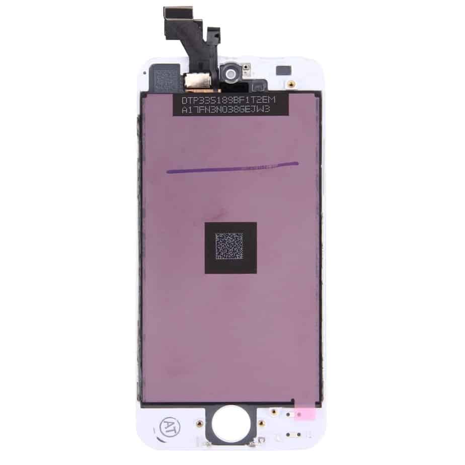 Iphone 5 // pantalla lcd con soporte para cámara y malla de auricular - blanco