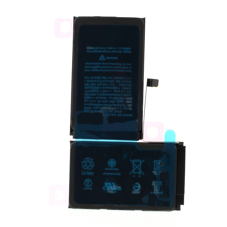 Iphone xs max 6.5 pulgadas // batería original de iones de litio 3.8v 3174mah (con adhesivo)