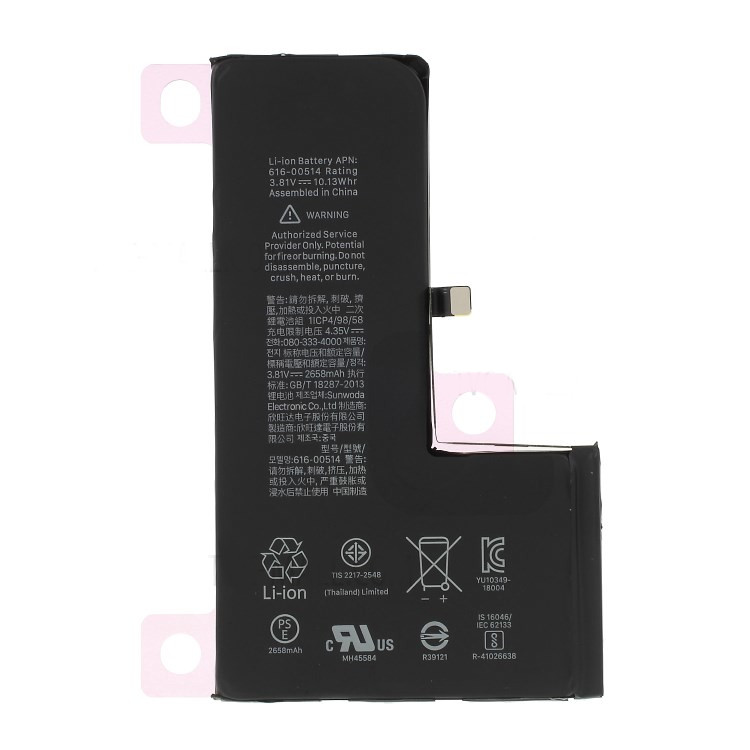 Iphone xs de 5,8 pulgadas // batería de iones de litio de 2658 mah