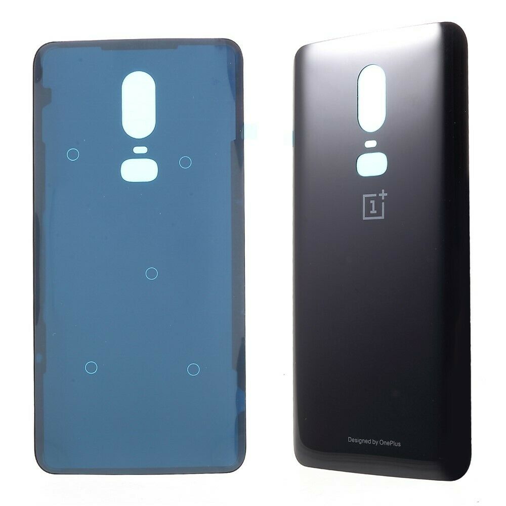Oneplus 6 - negro // carcasa de la batería con etiqueta adhesiva