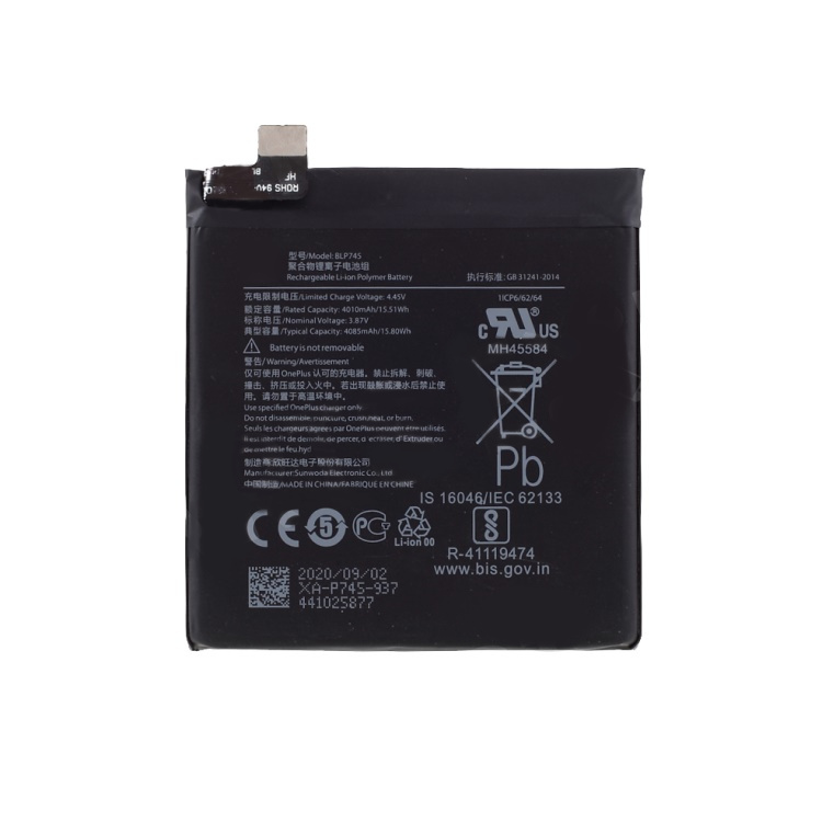 Oneplus 7t pro // batería de 3.87v 4010mah (codificación: blp745)