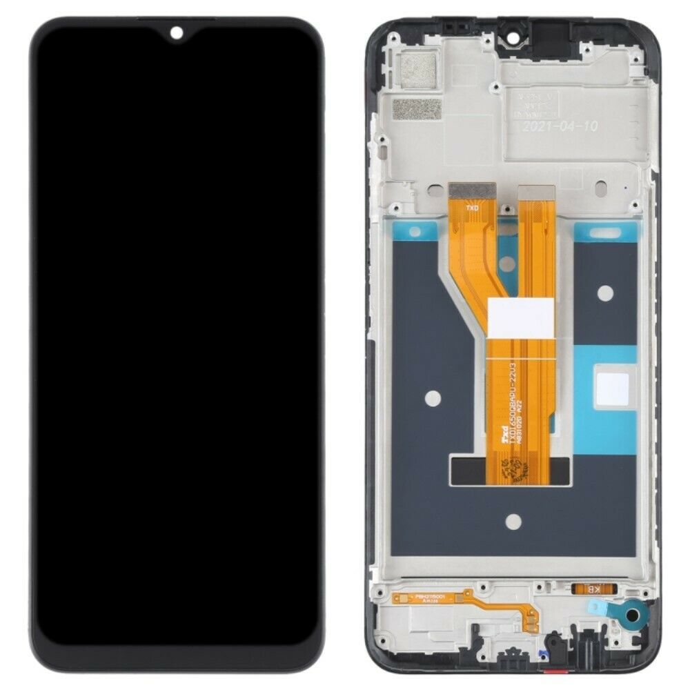 Realme c20/c21/c11 (2021) lcd pantalla y digitalizador con marco negro