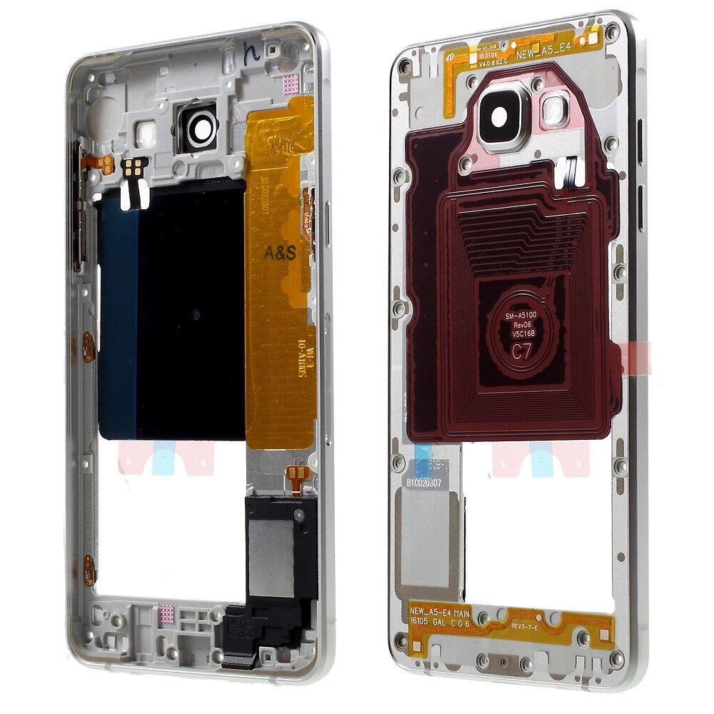 Samsung galaxy a5 sm-a510f - color plata // marco original con piezas pequeñas
