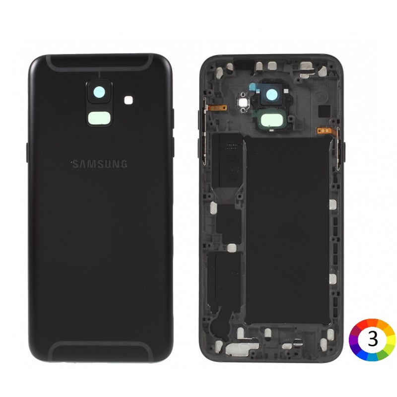 Samsung galaxy a6 (2018) a600 - negro // carcasa de la batería original