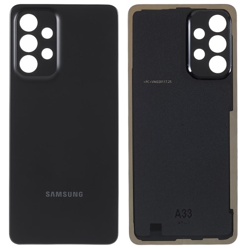 Samsung galaxy a33 5g // tapa trasera de la batería de plástico original - negro