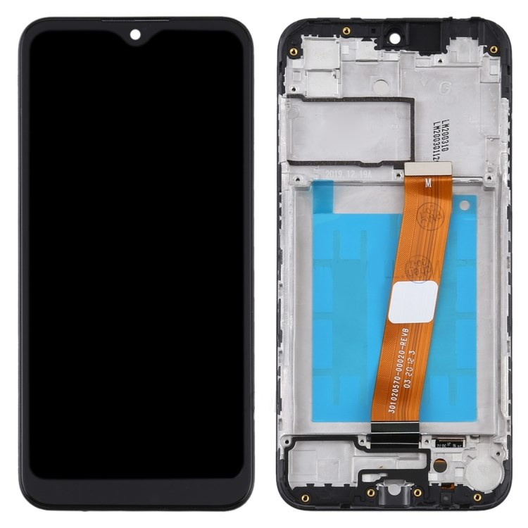 Samsung galaxy a01 a015 // pantalla lcd y ensamblaje de digitalizador + marco (cable flexible estrecho)