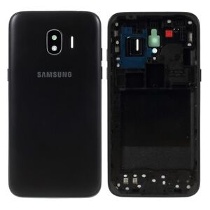 Samsung galaxy j2 pro 2018 j250 - negro // carcasa trasera original + marco de la placa central