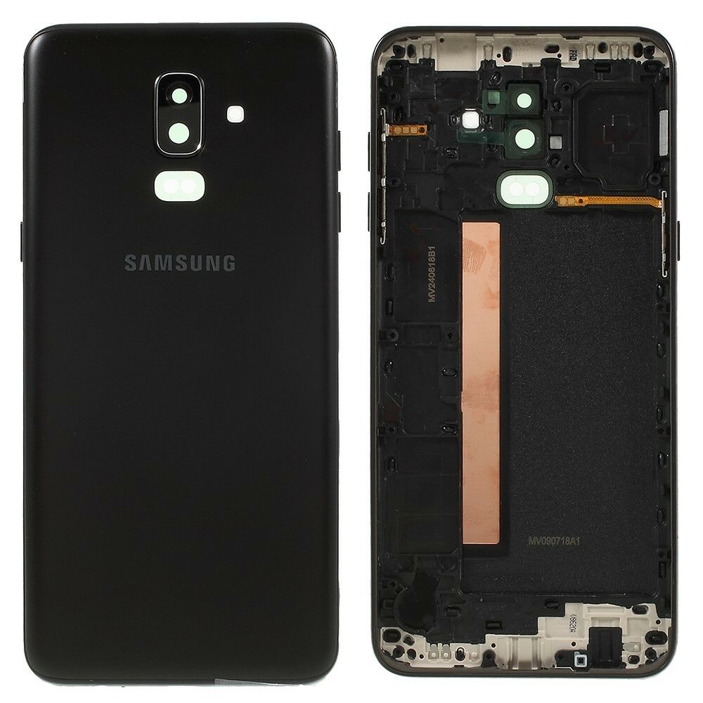 Samsung galaxy j8 (2018) - negro // carcasa trasera original + marco de la placa central