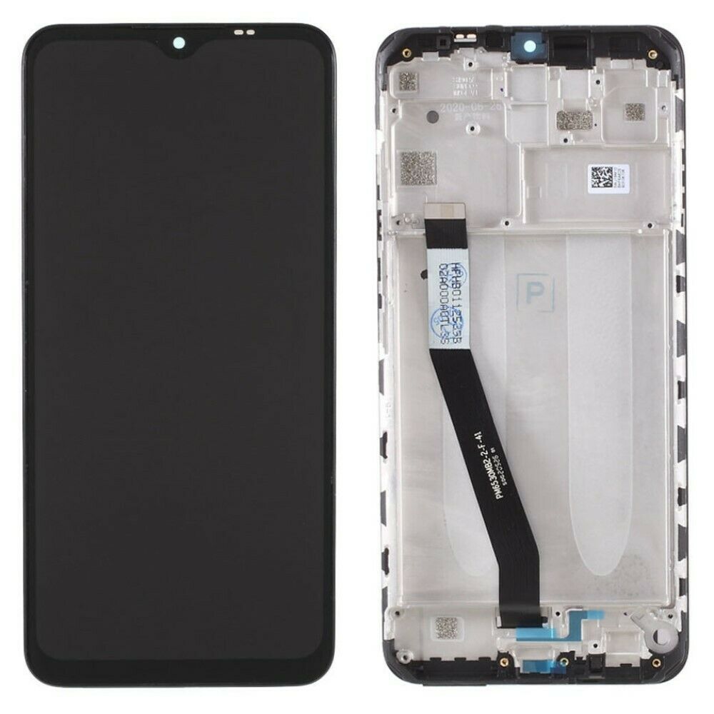 Xiaomi redmi 9 lcd pantalla y digitalizador con marco negro