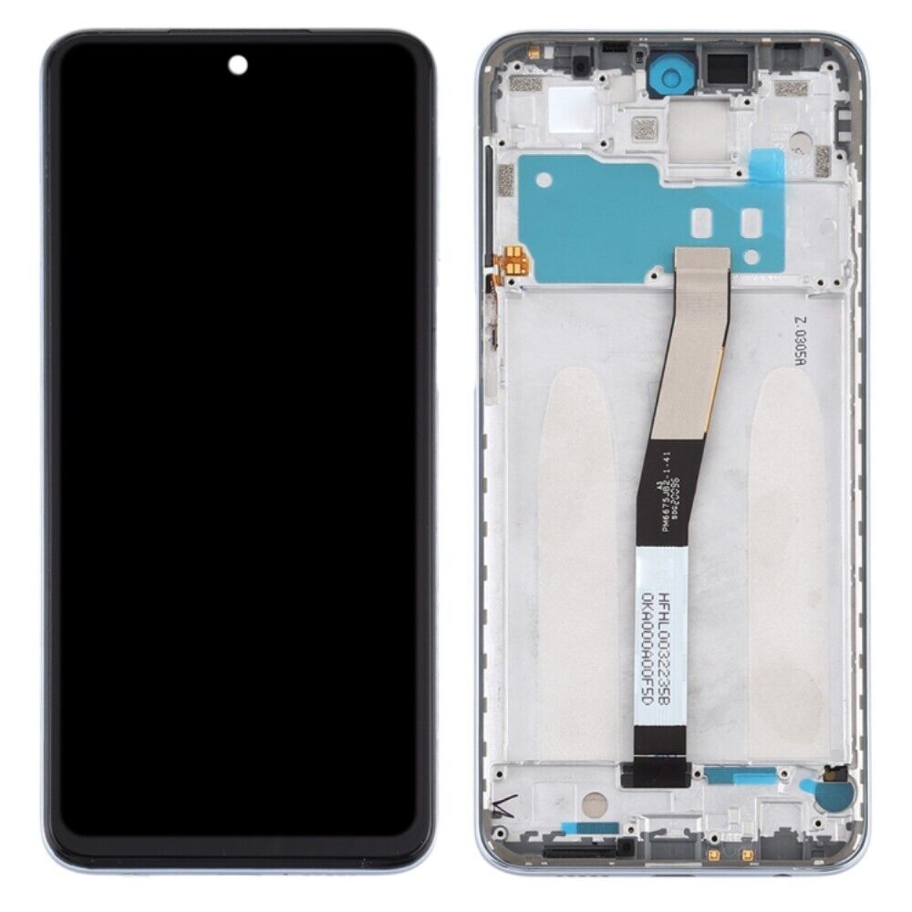 Xiaomi redmi note 9s / note 9 pro lcd pantalla y digitalizador con marco blanco