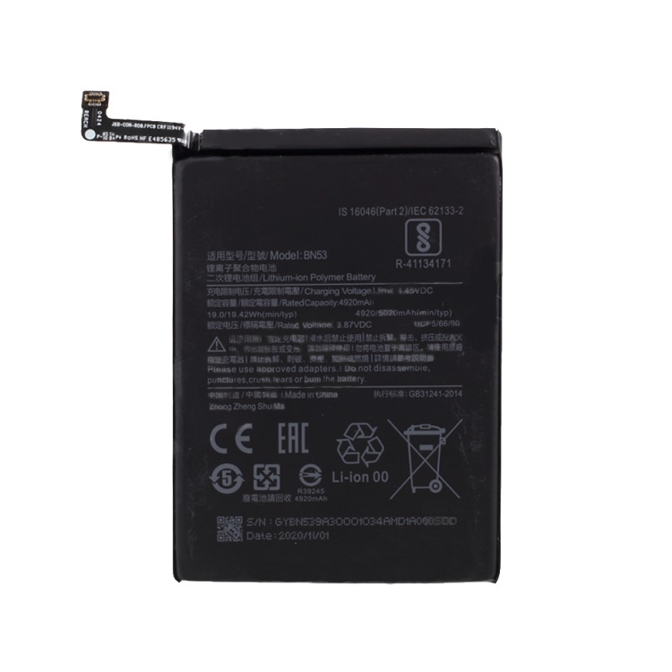 Xiaomi redmi note 9 pro // batería de 3.85v 4920mah (codificación: bn53)