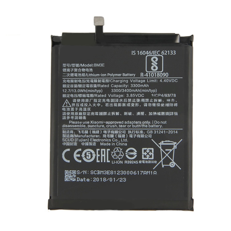 Xiaomi mi 8 // batería original bm3e 3300mah 3.85v