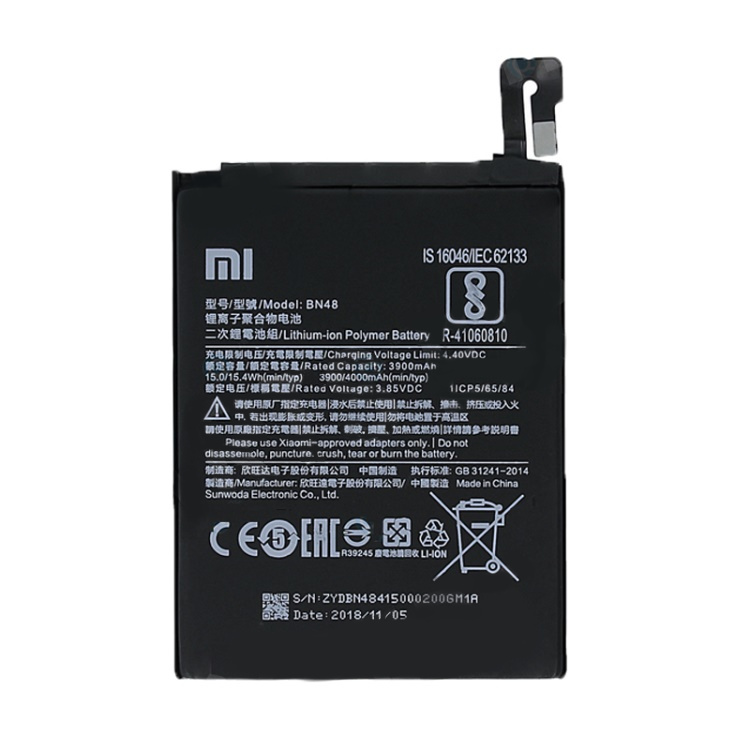 Xiaomi redmi note 6 pro // batería original de polímero de litio bn48 3900mah