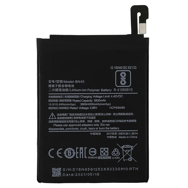 Xiaomi redmi note 5 / note 5 pro // batería de 3.85v 3900mah (codificación: bn45) (sin logotipo)