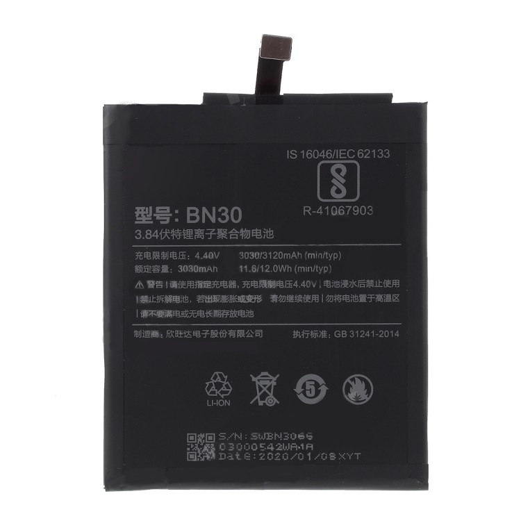 Xiaomi redmi 4a // batería original 3120mah li-ion bn30