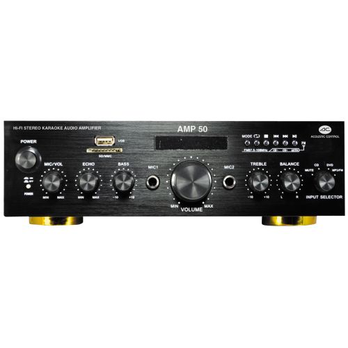 Amplificador hifi con mp3/radio/karaoke 25+25w